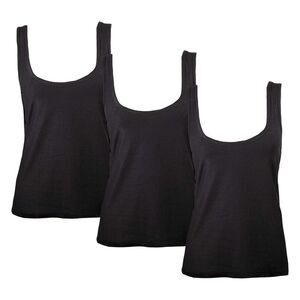 Keanu Womens/Ladies Cotton Blend Tank Top (Pack of 3) / Black